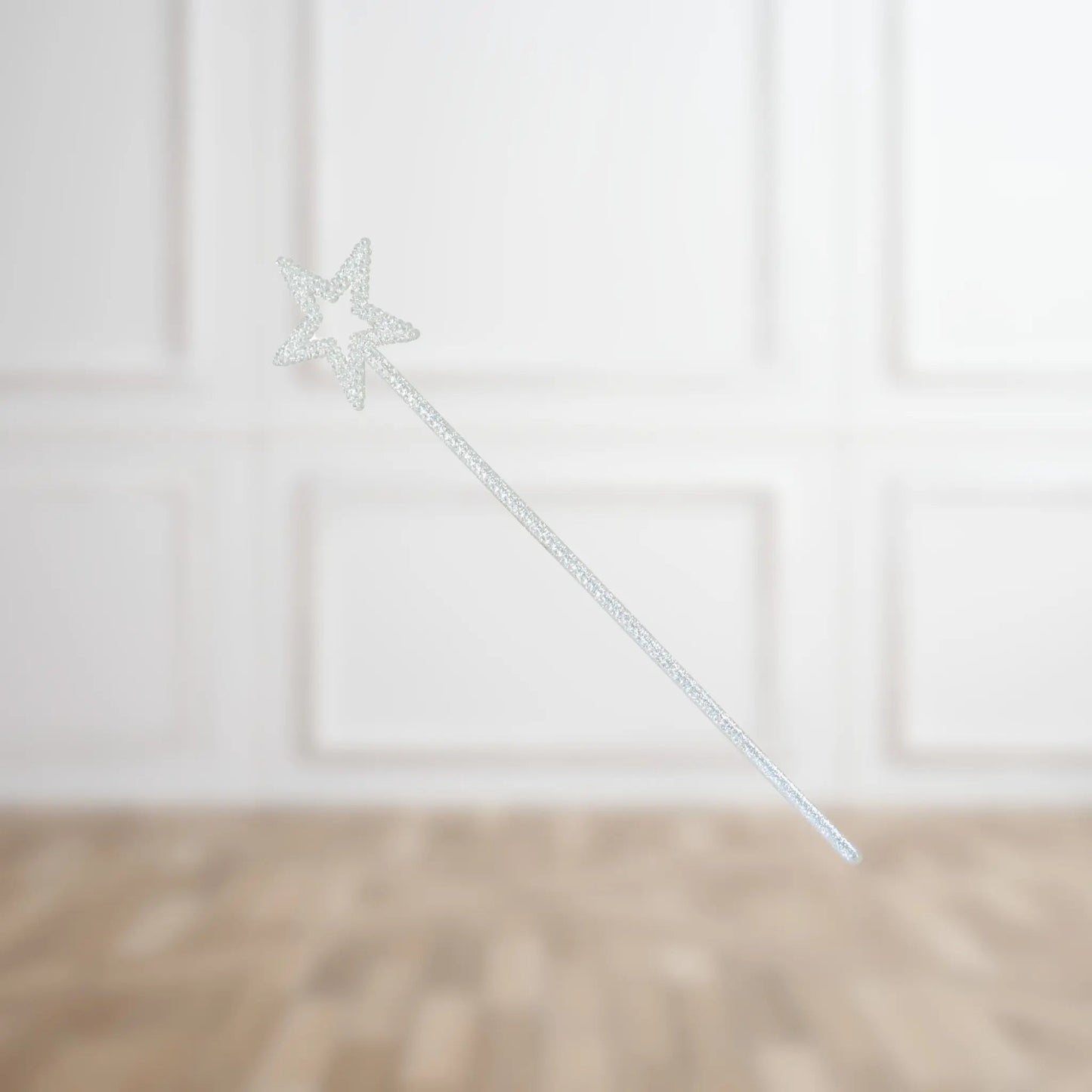 White Glitter Star Wand - Magical Costume Accessory | The Party Hut