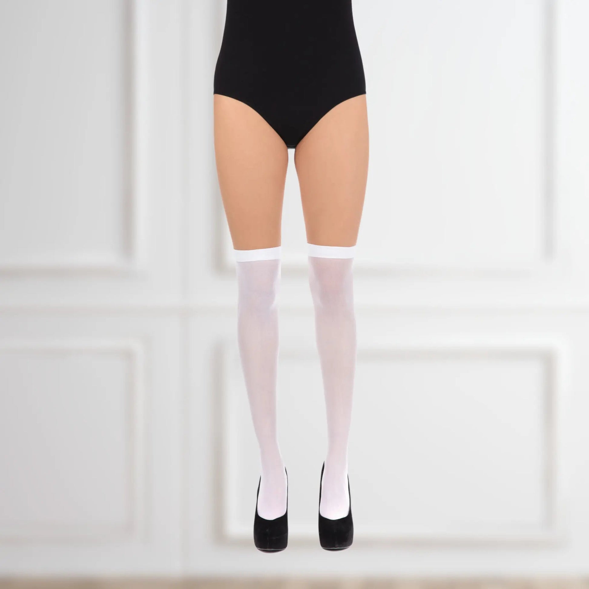 White Overknee Stockings – Classic Costume Stockings for Any Occasion