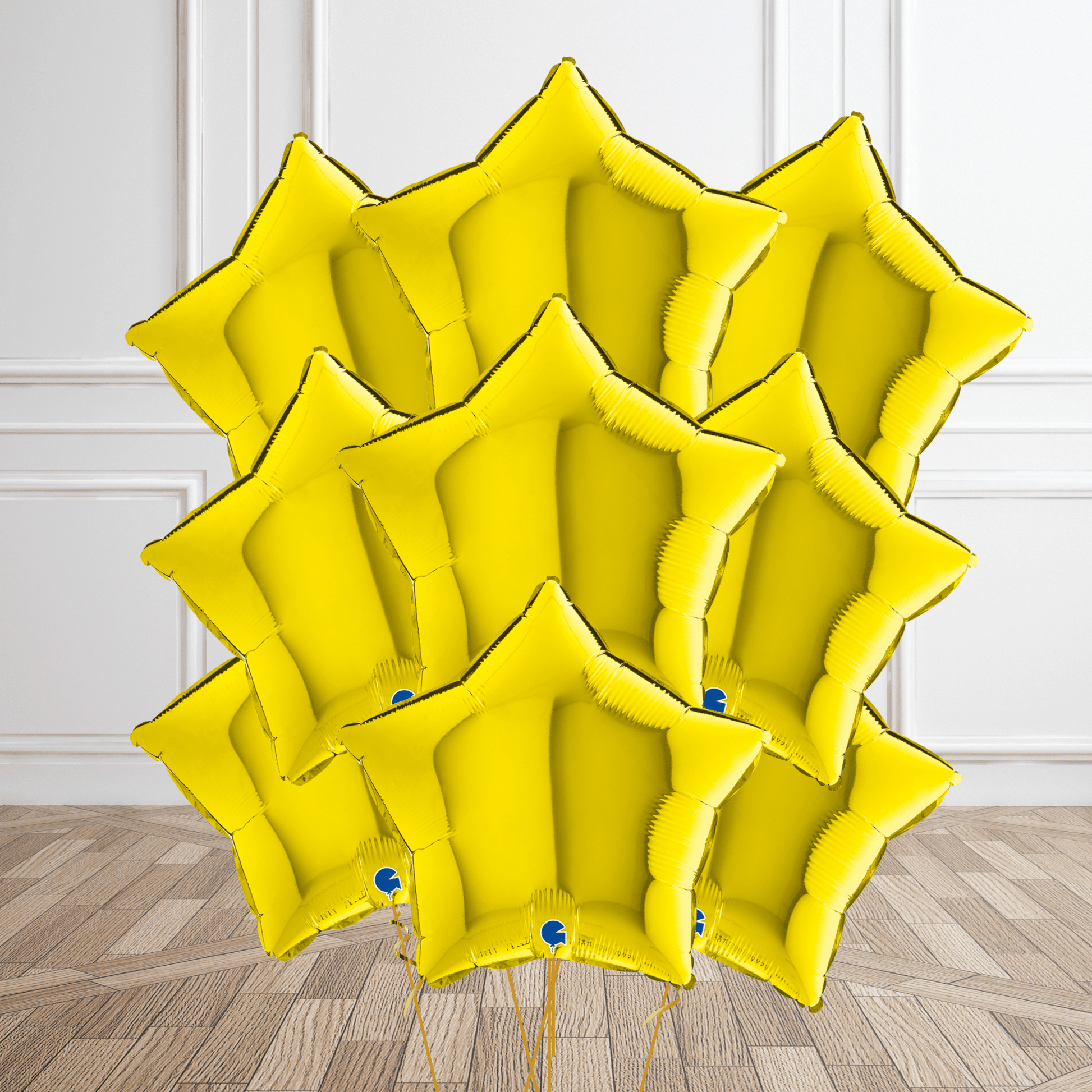 Yellow Star Helium Foil Balloon - Single or Bouquet Options