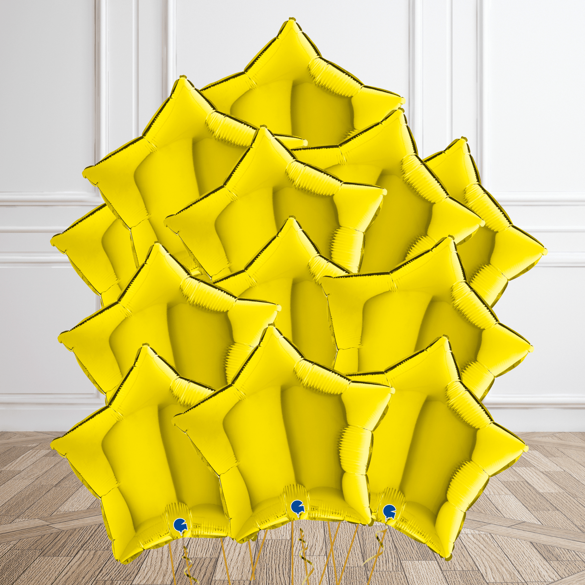 Yellow Star Helium Foil Balloon - Single or Bouquet Options