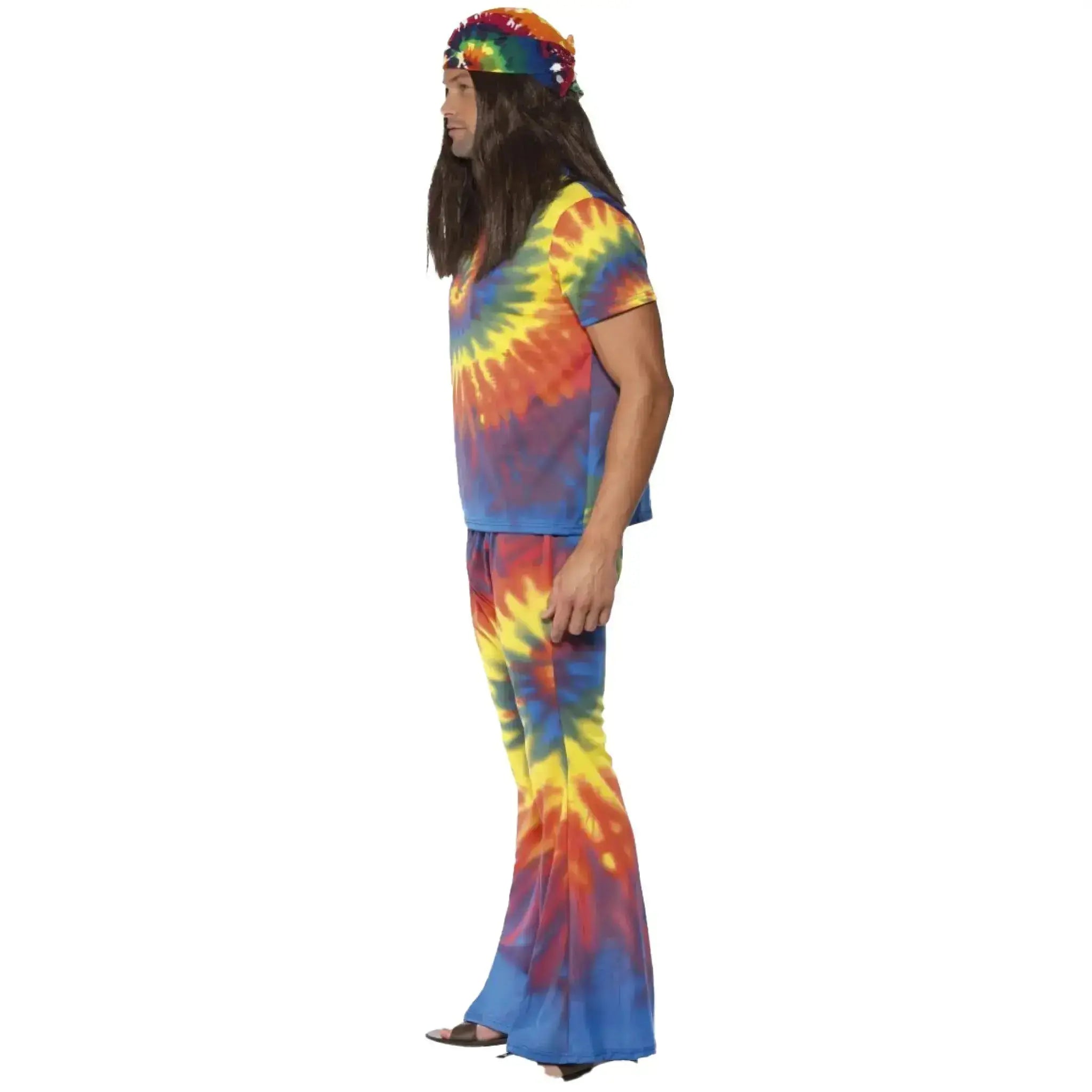 1960s Tie Dye Top and Flared Trousers | The Party Hut