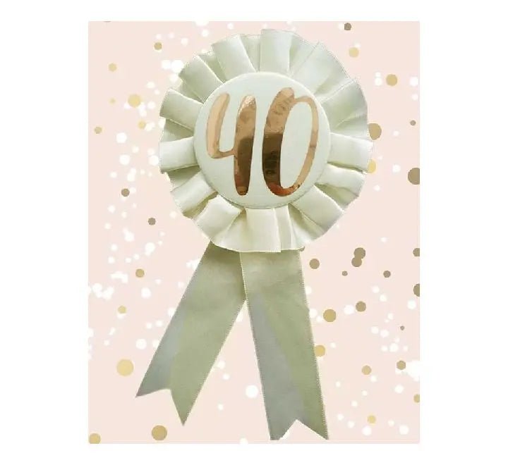 40th Birthday Badge (Rose Gold) | The Party Hut