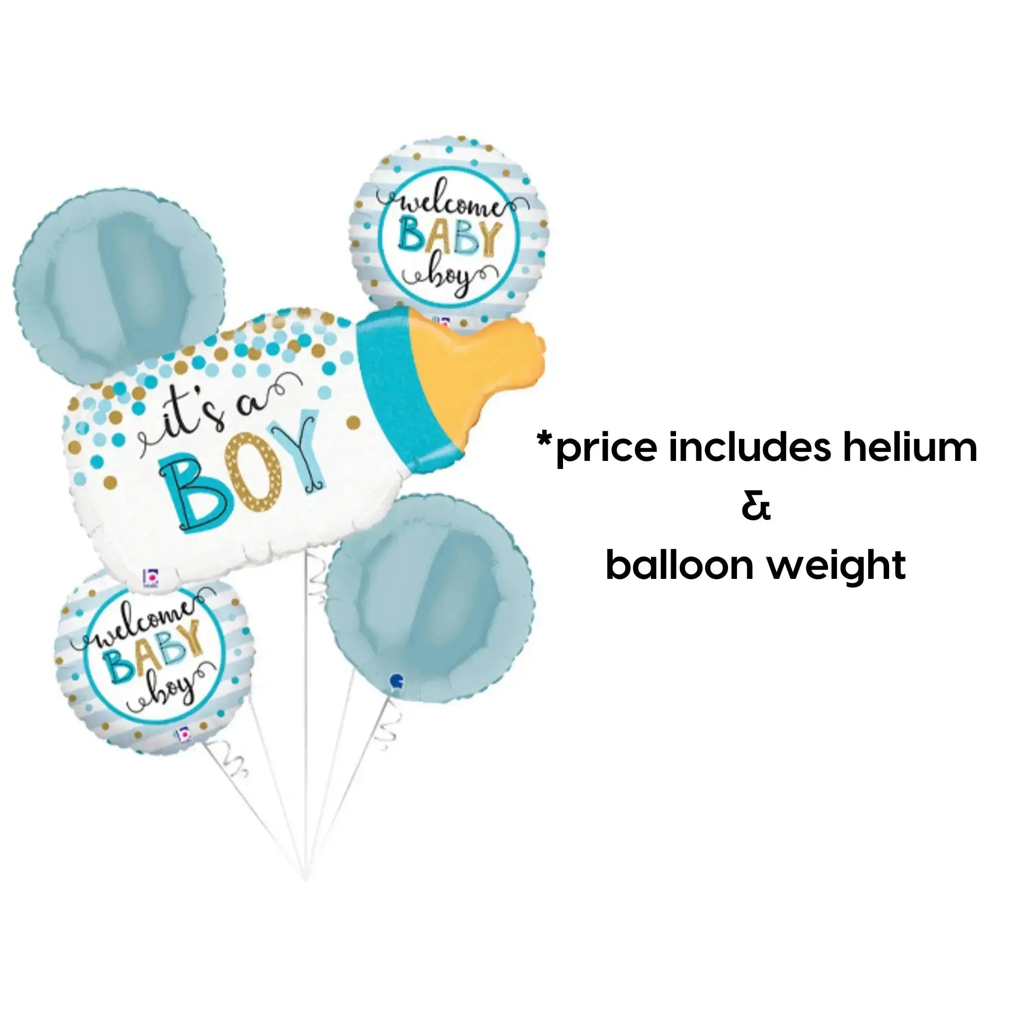 Baby Boy Bottle Balloon Bouquet | The Party Hut