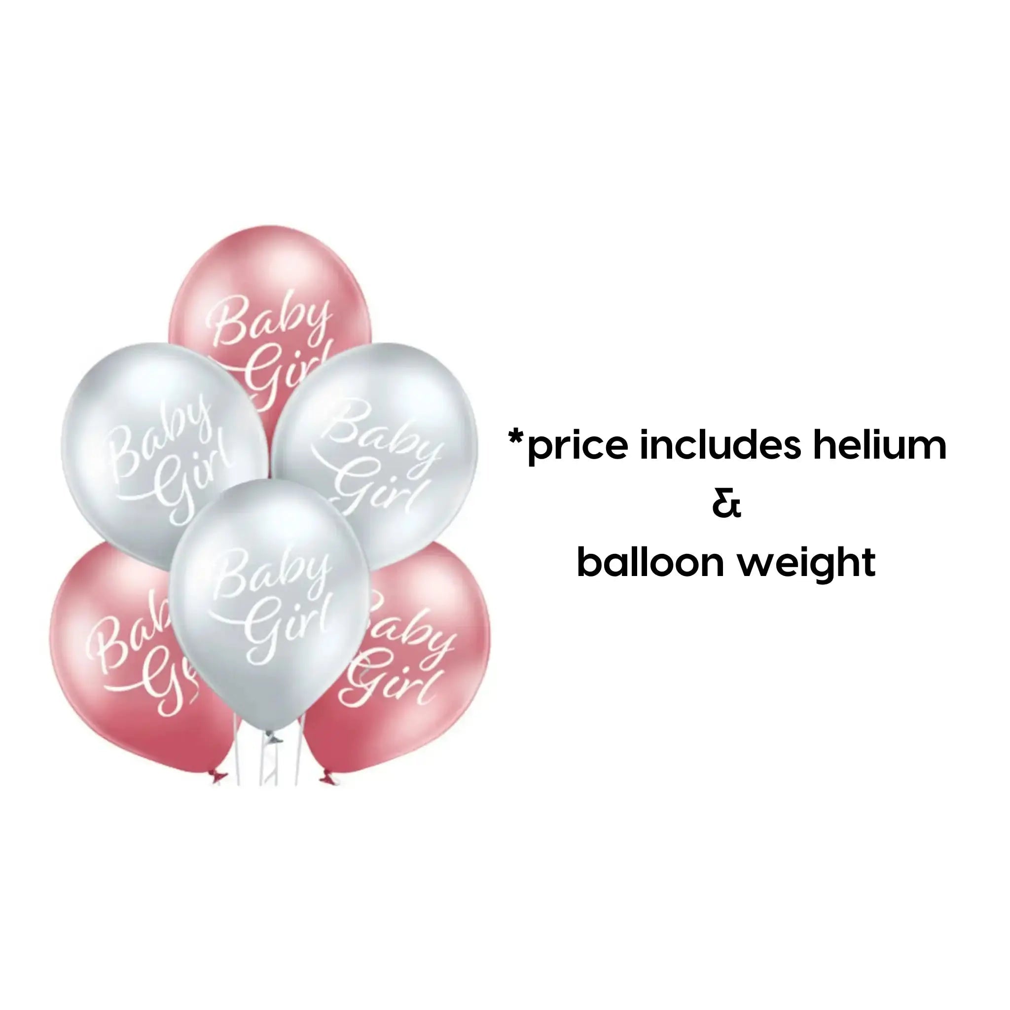 Baby Girl (Decoration Bunch of 6) Balloons | The Party Hut