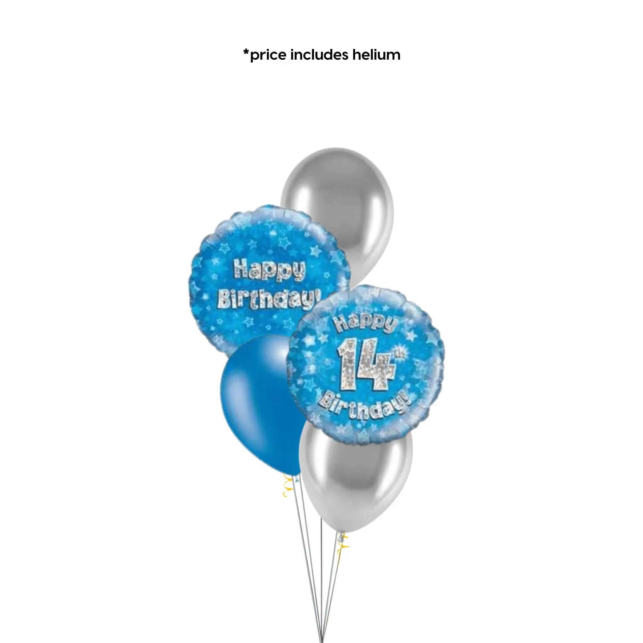 Birthday Balloon Bouquet (Blue Sparkle) | The Party Hut