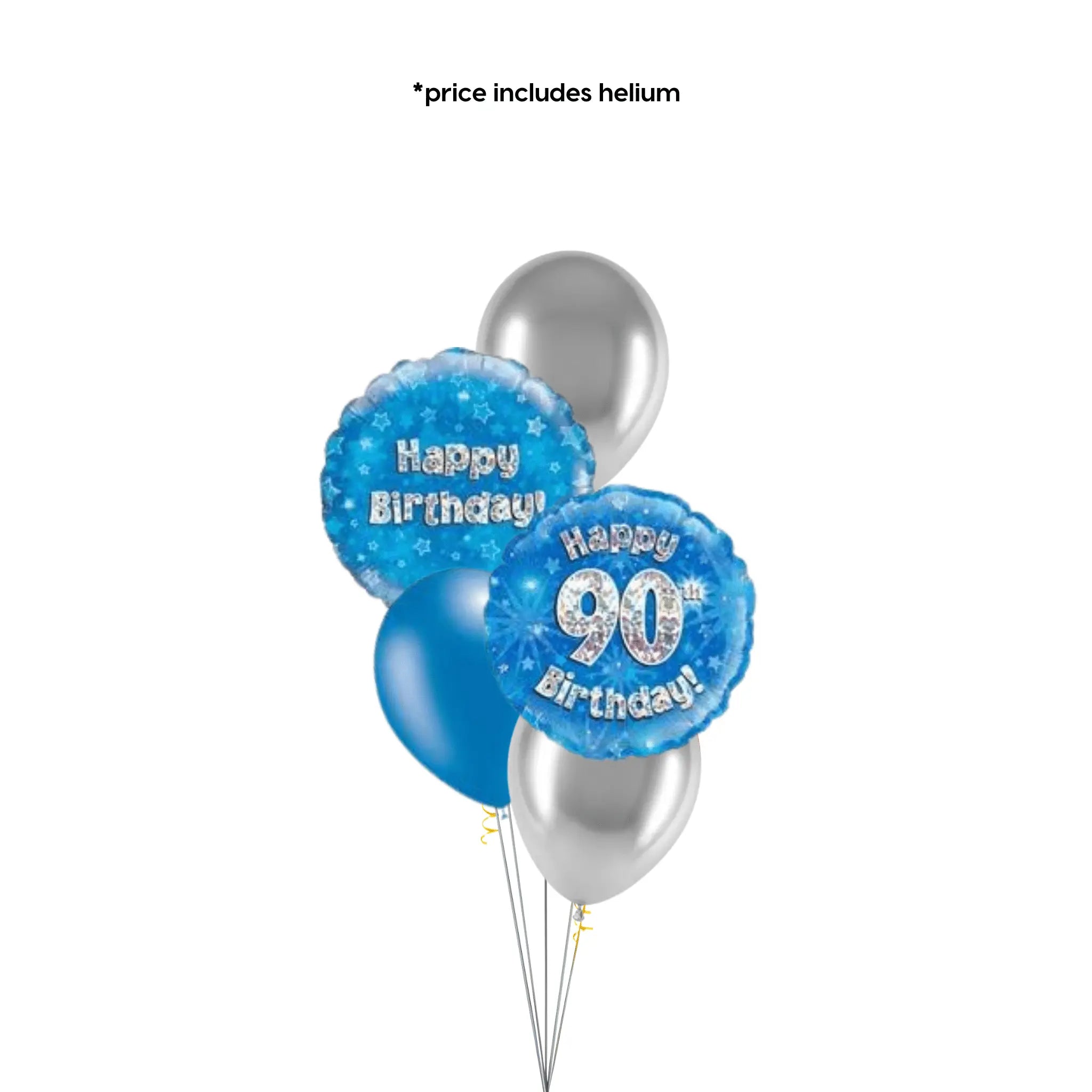 Birthday Balloon Bouquet (Blue Sparkle) | The Party Hut