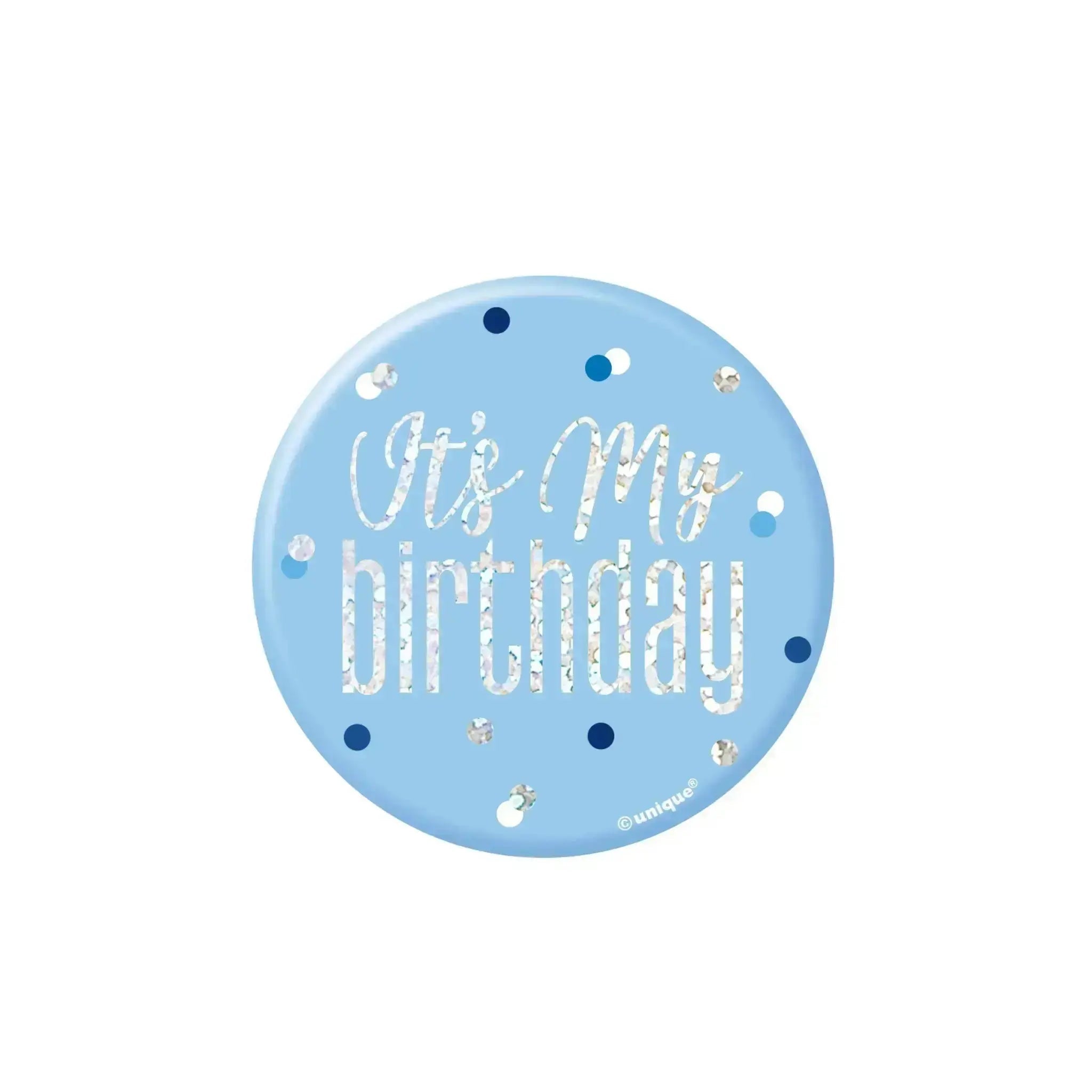 Blue Sparkle - It's My Birthday Badge | The Party Hut