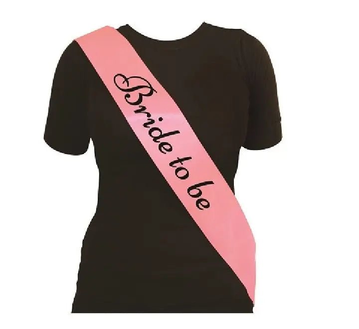 Bride To Be - Black & Pink Sash | The Party Hut