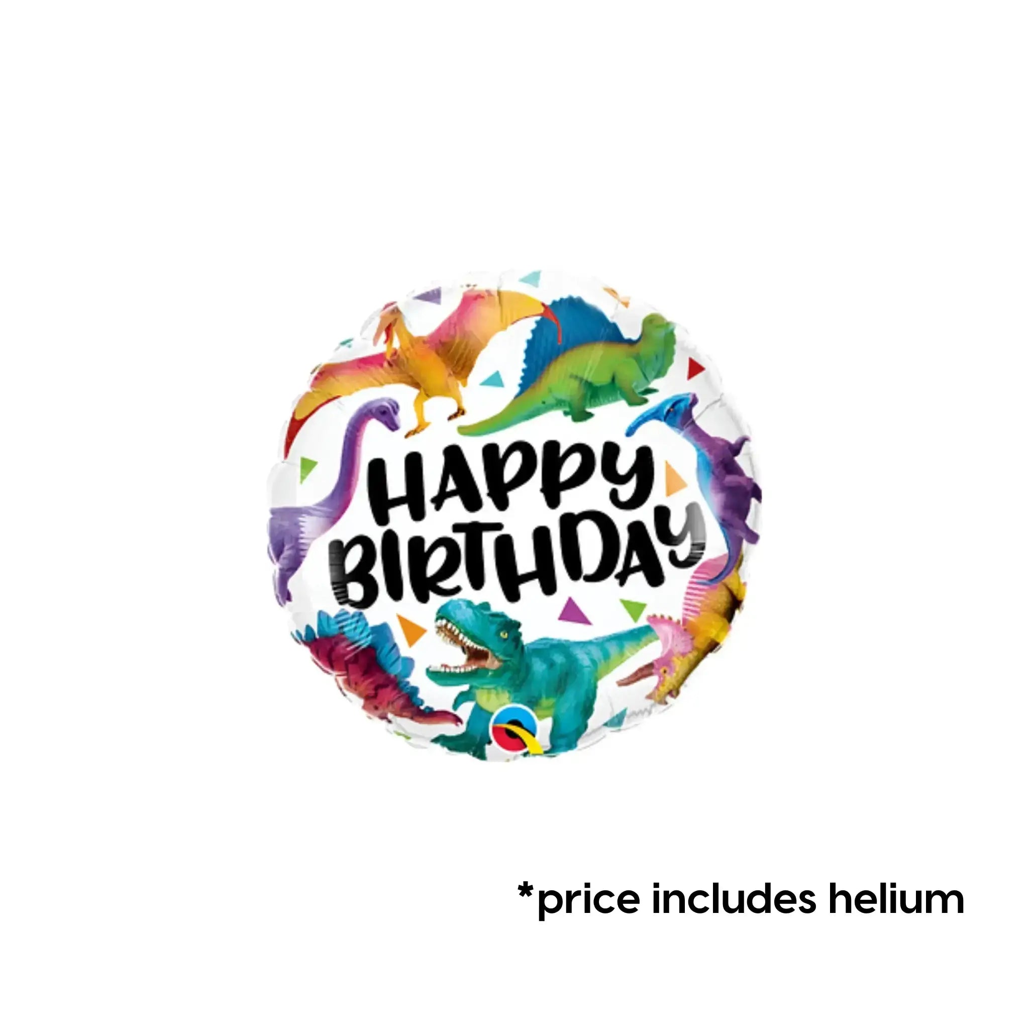 Colourful Dinosaurs, Happy Birthday Balloon | The Party Hut