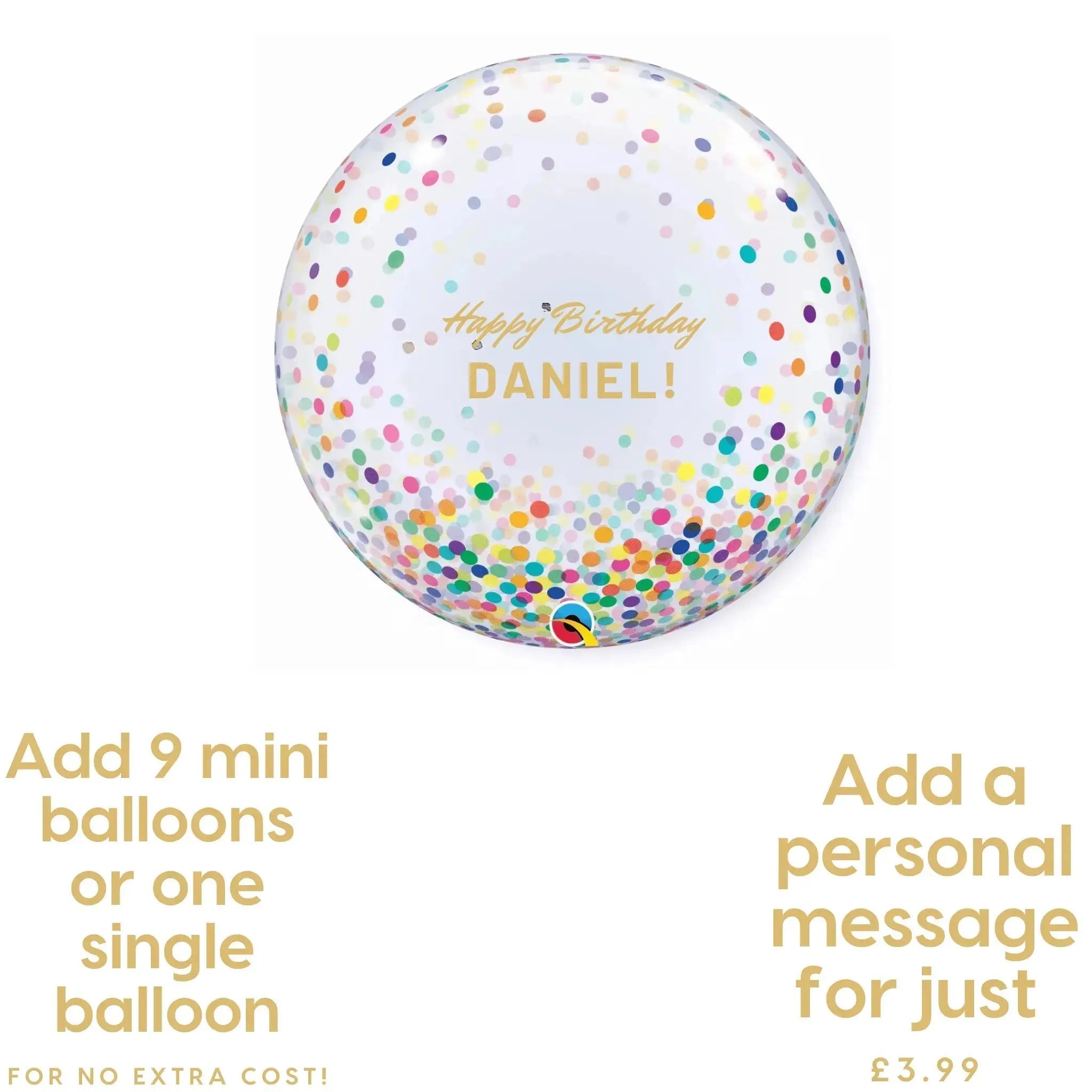 Deco Bubble Balloon - Colourful Confetti Dots | The Party Hut