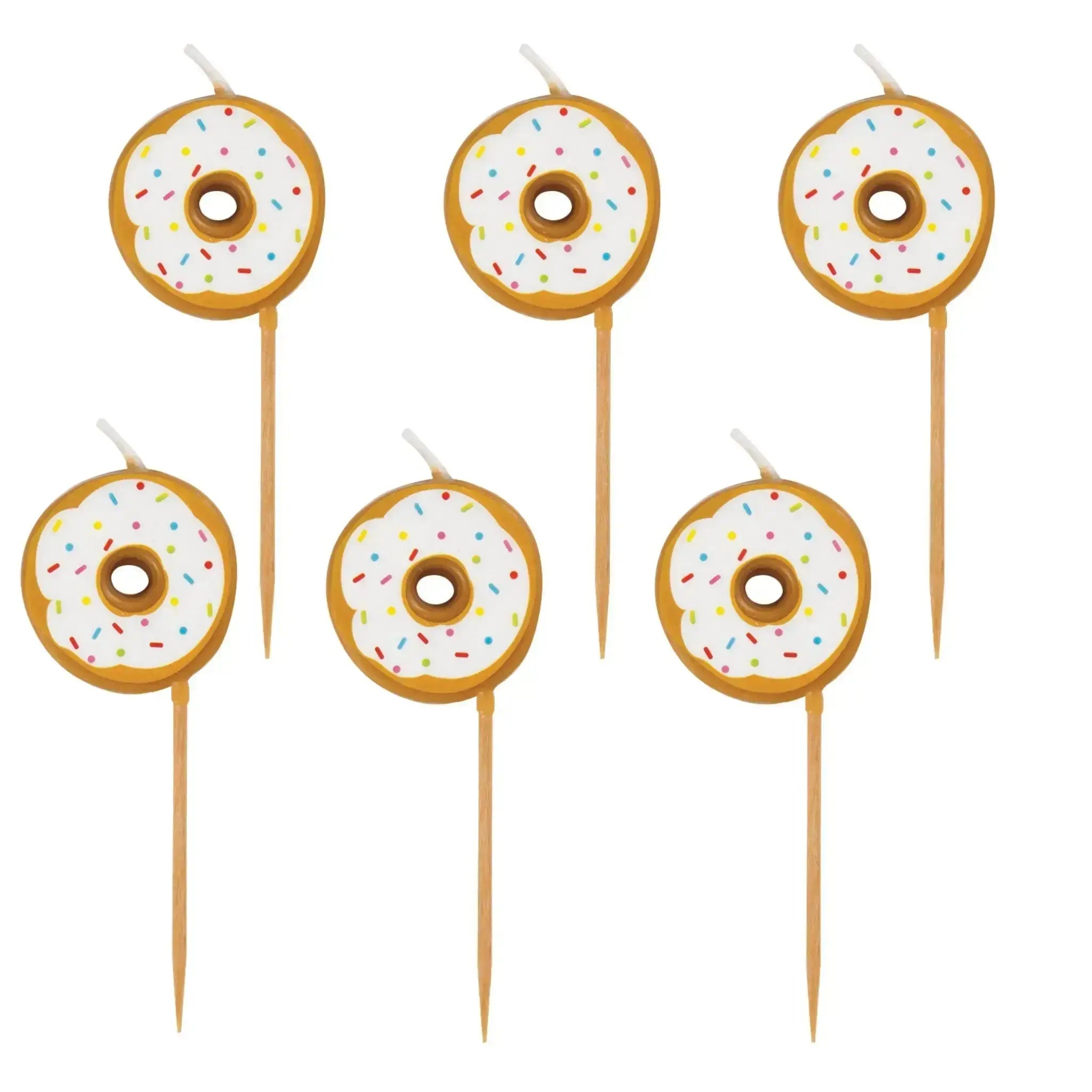 Donut Pick Birthday Candles, 6ct | The Party Hut