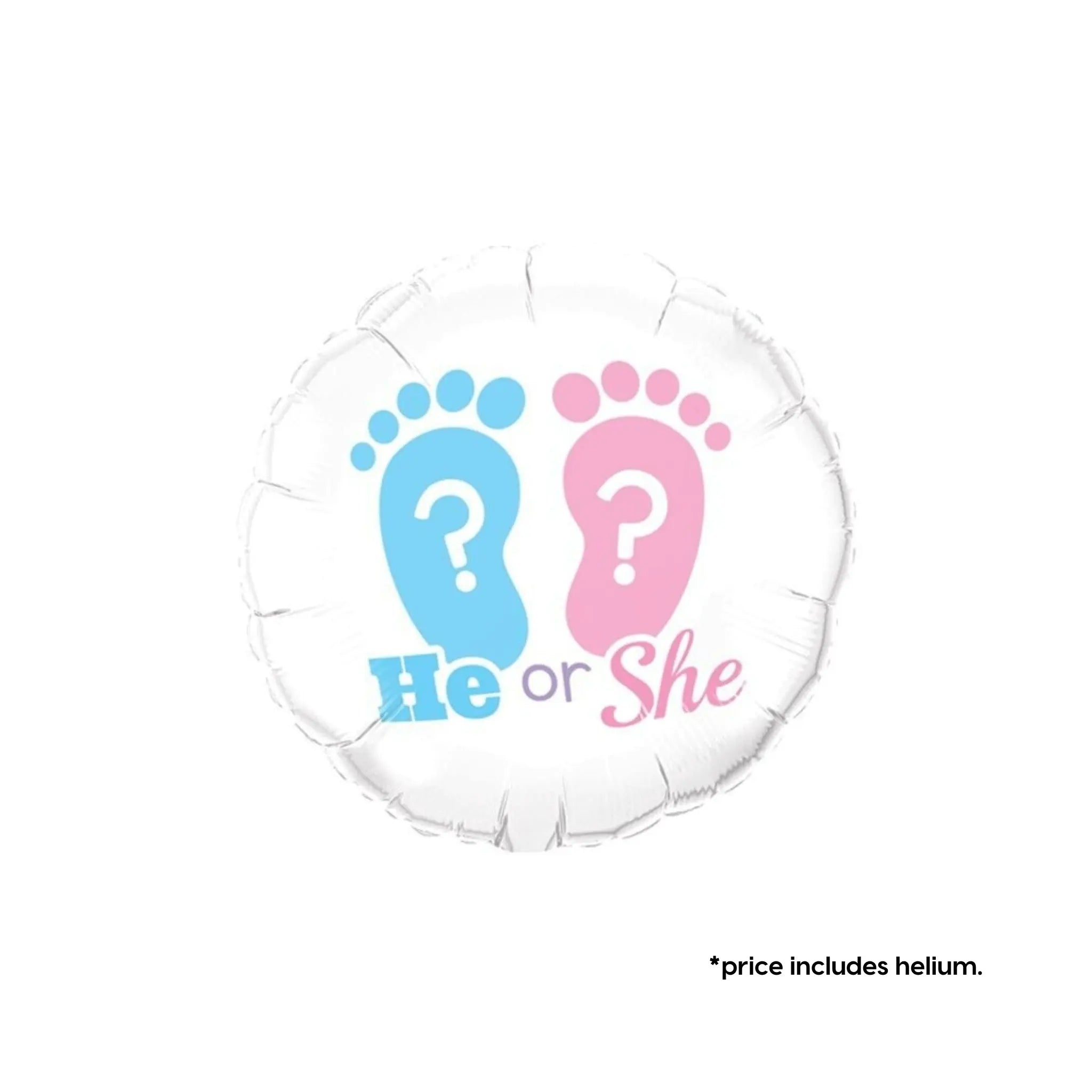 Gender Reveal - He or She Foil Balloon | The Party Hut