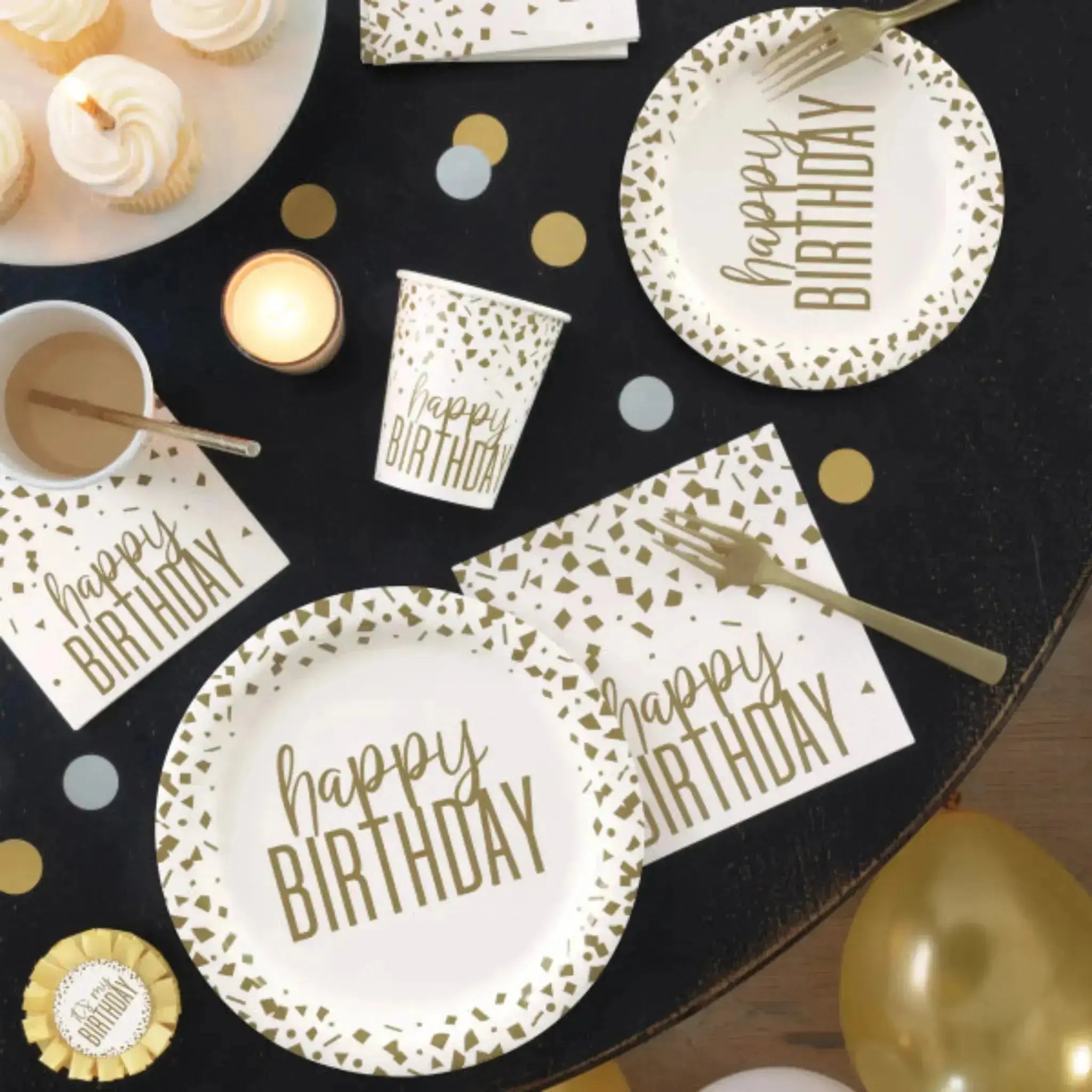 Gold Confetti, Paper Cups | The Party Hut