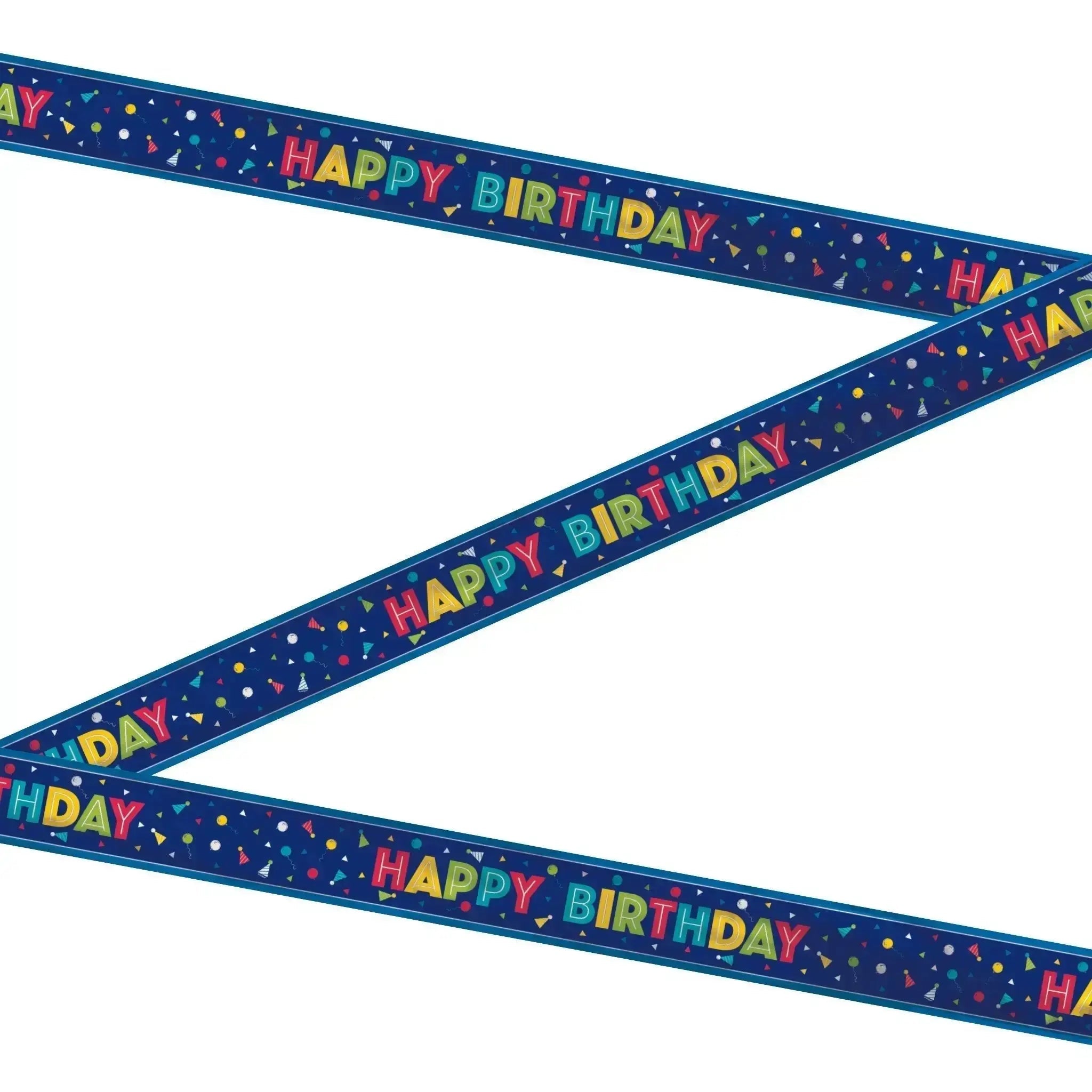Happy Birthday Banner (Colourful Confetti) 12ft | The Party Hut
