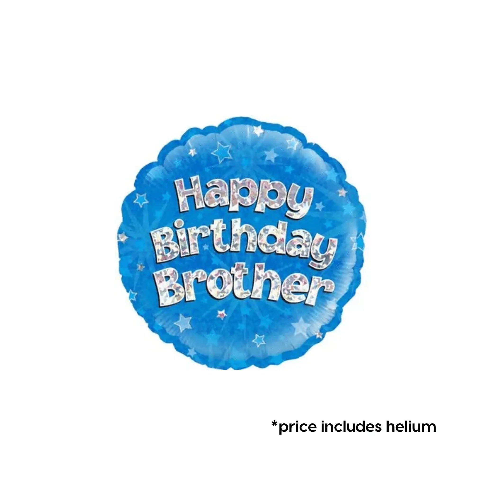 Happy Birthday Brother - Blue Sparkle Balloon | The Party Hut