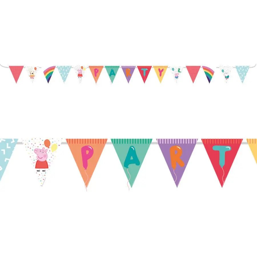 Happy Birthday Bunting (Peppa Pig) 12ft | The Party Hut