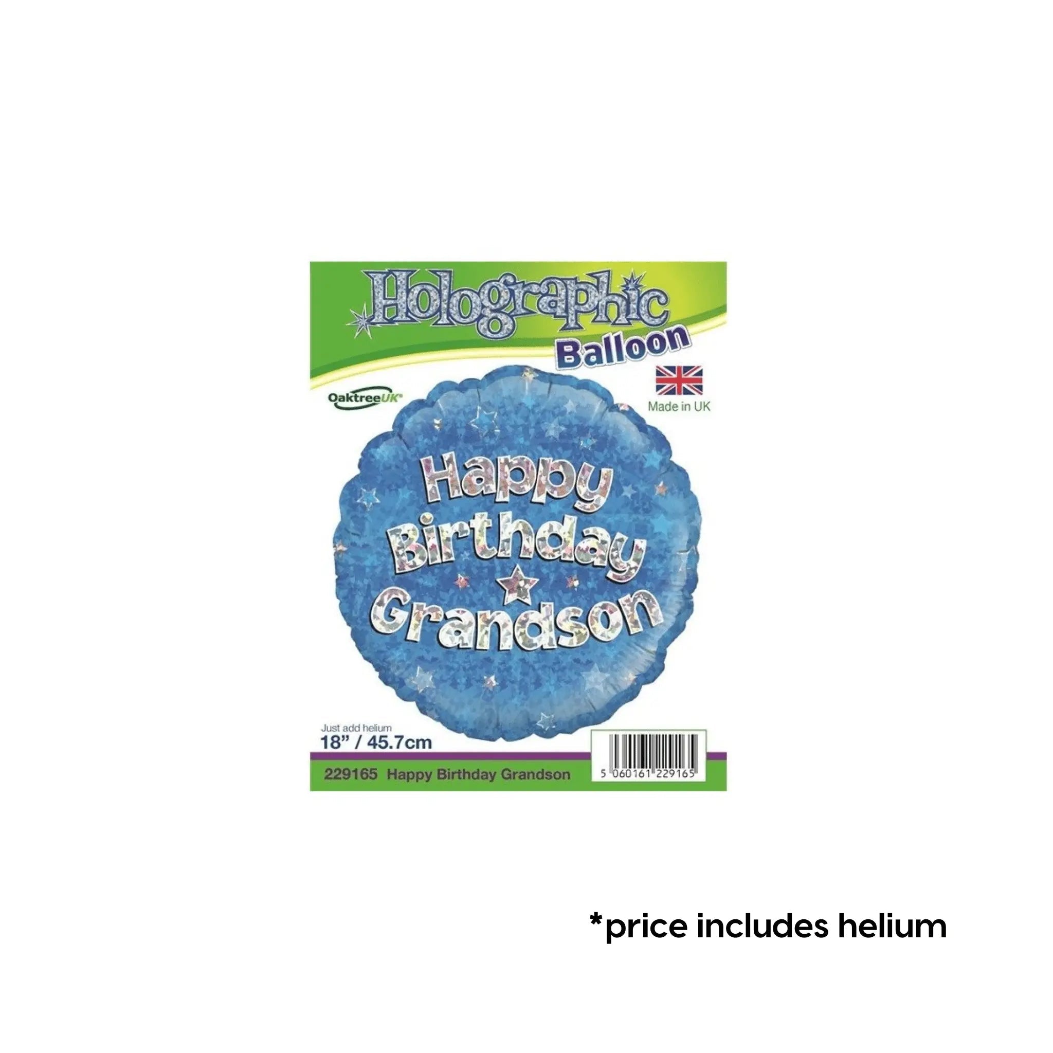 Happy Birthday Grandson - Blue Sparkle Balloon | The Party Hut