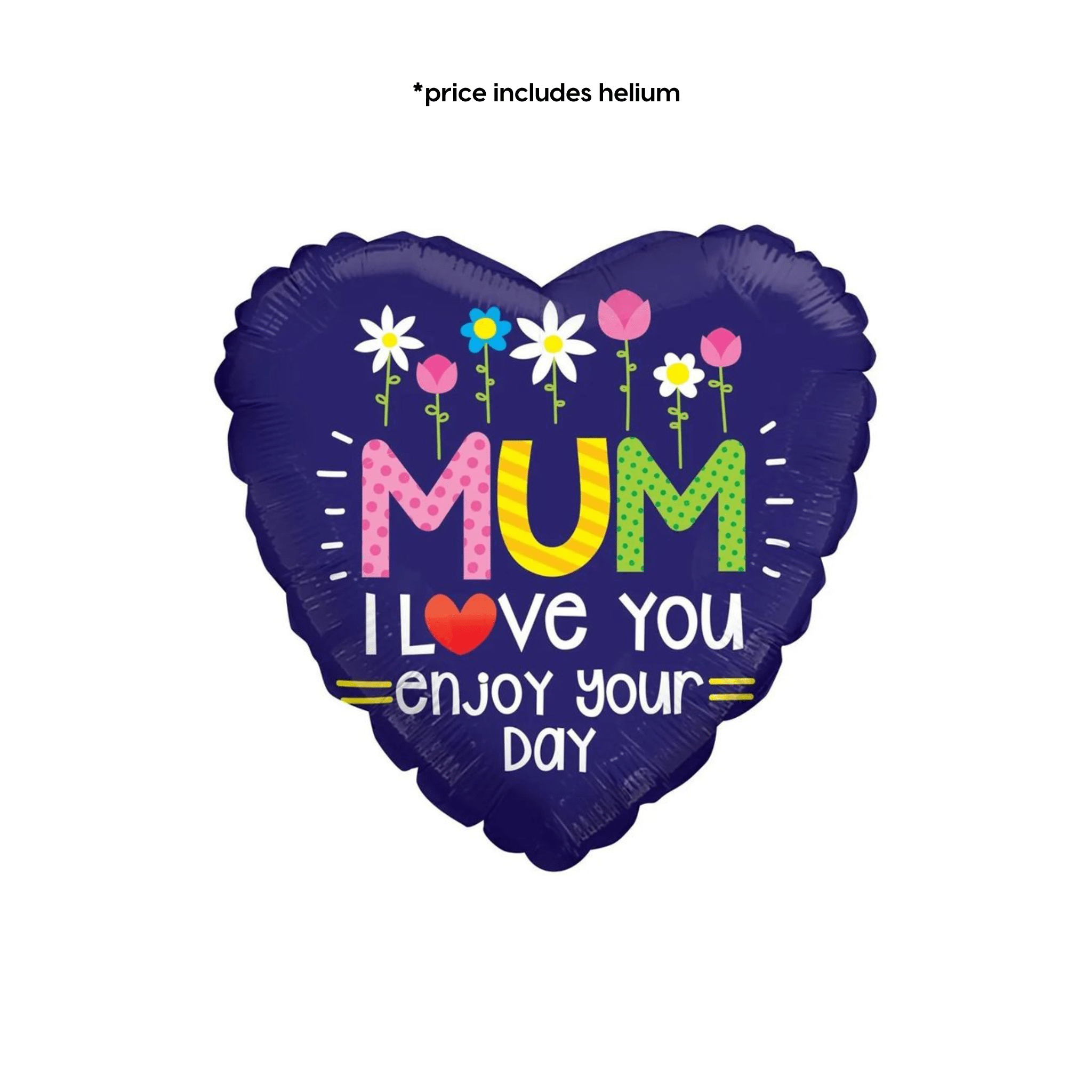 Happy Mothers Day - Love You Heart Balloon | The Party Hut