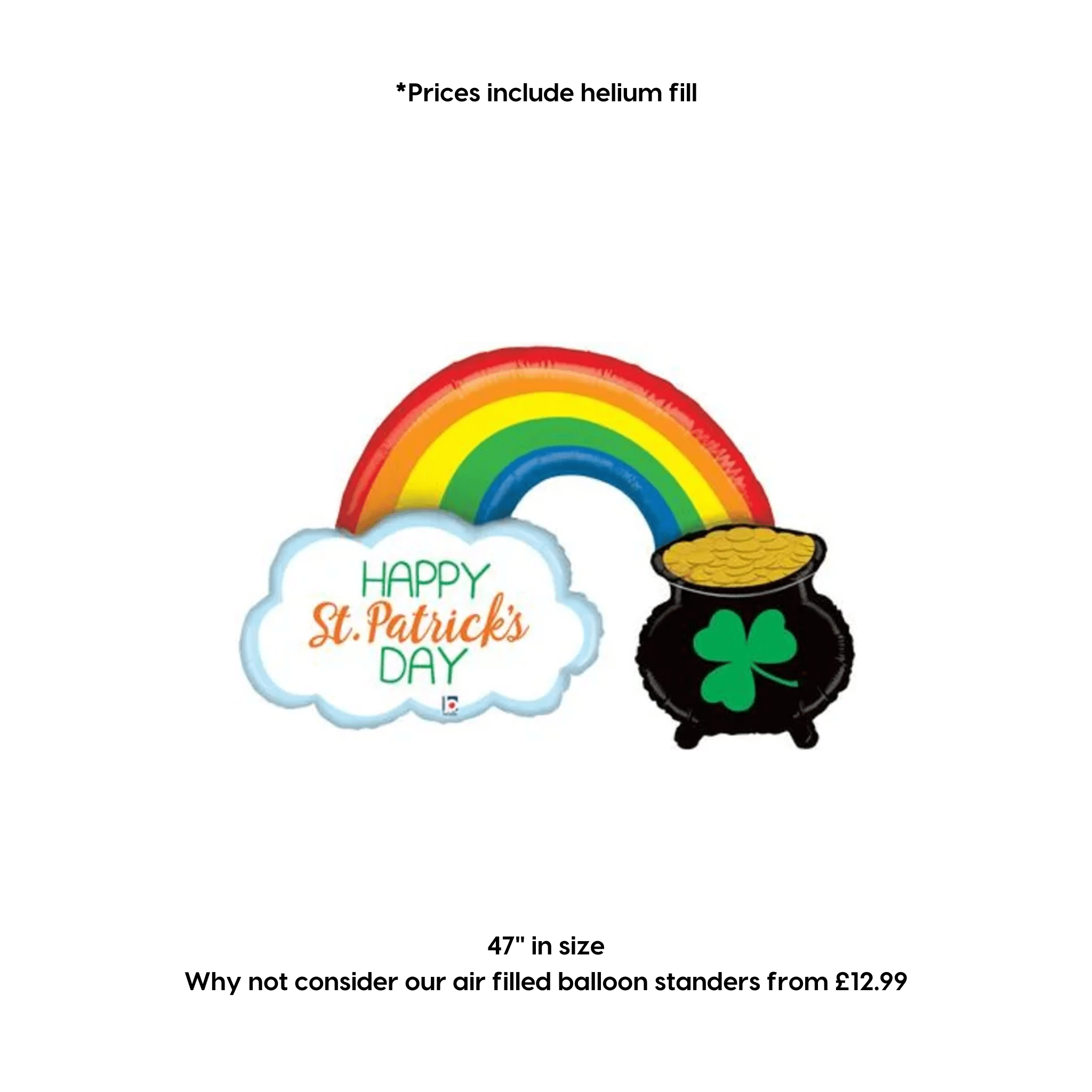 Happy St Patricks Day - Pot Of Gold Balloon | The Party Hut