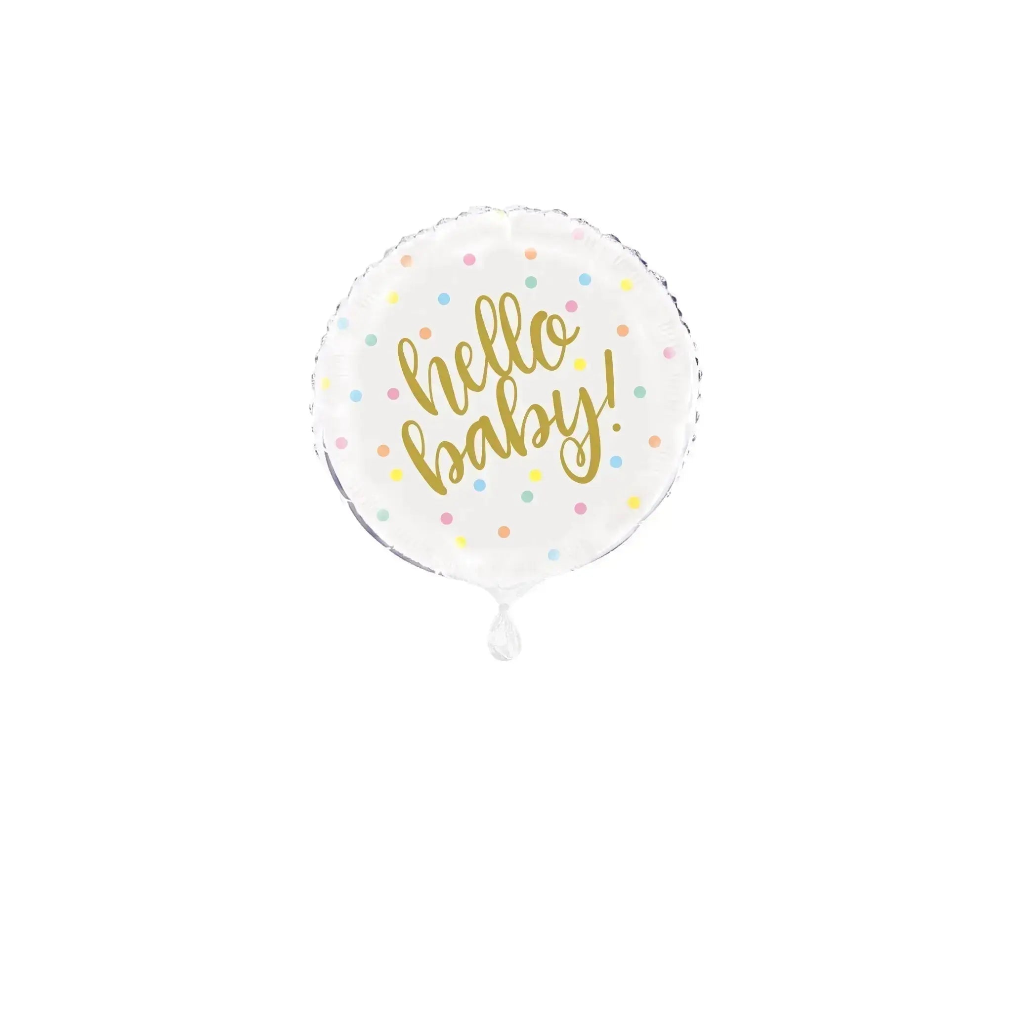 Hello Baby Gold Balloon | The Party Hut