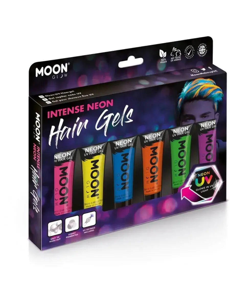 Intense Neon Hair Gels, Pack of 6 | The Party Hut