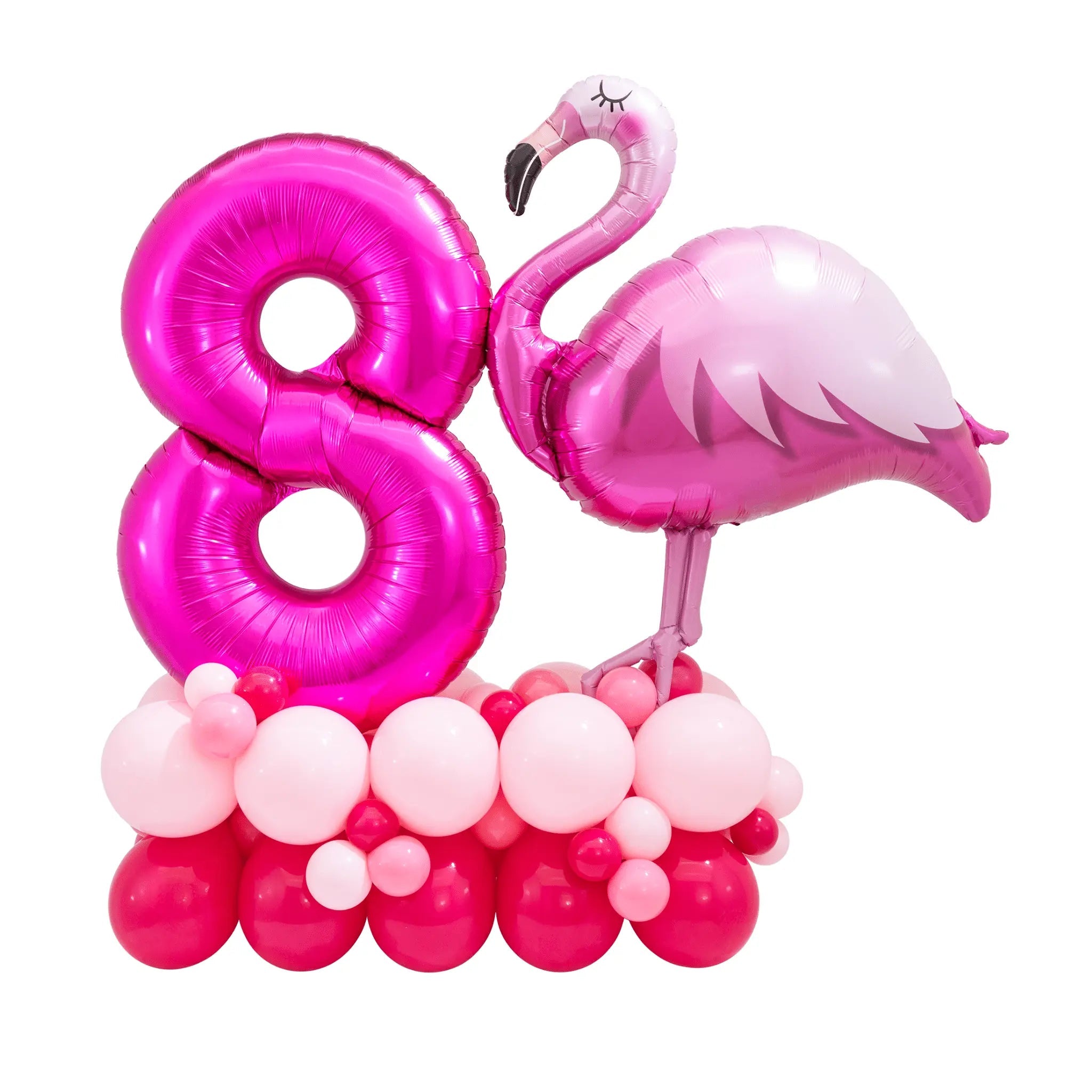 Luxury Flamingo Number Stander Balloon | The Party Hut