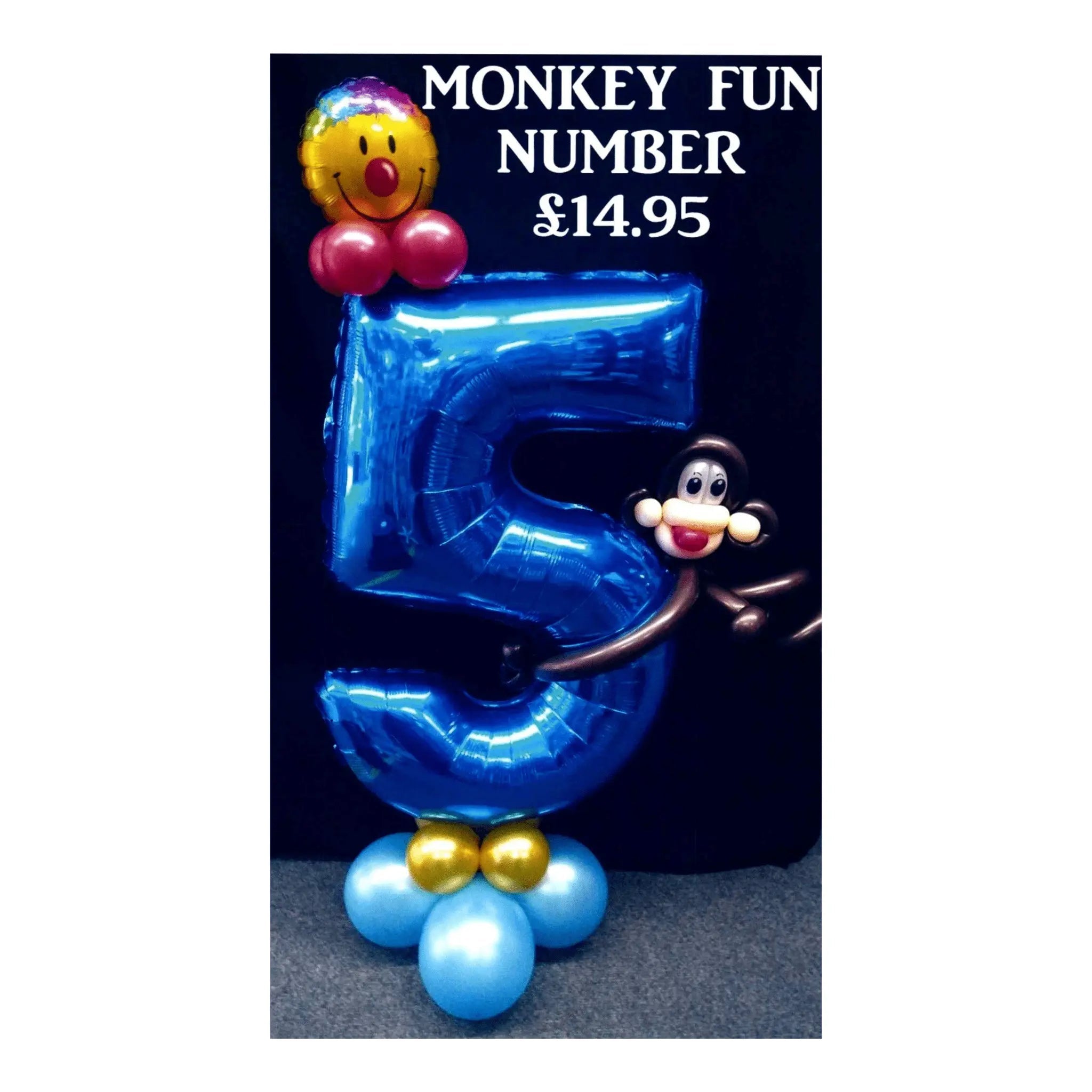 Monkey Number Stander Balloon Display | The Party Hut
