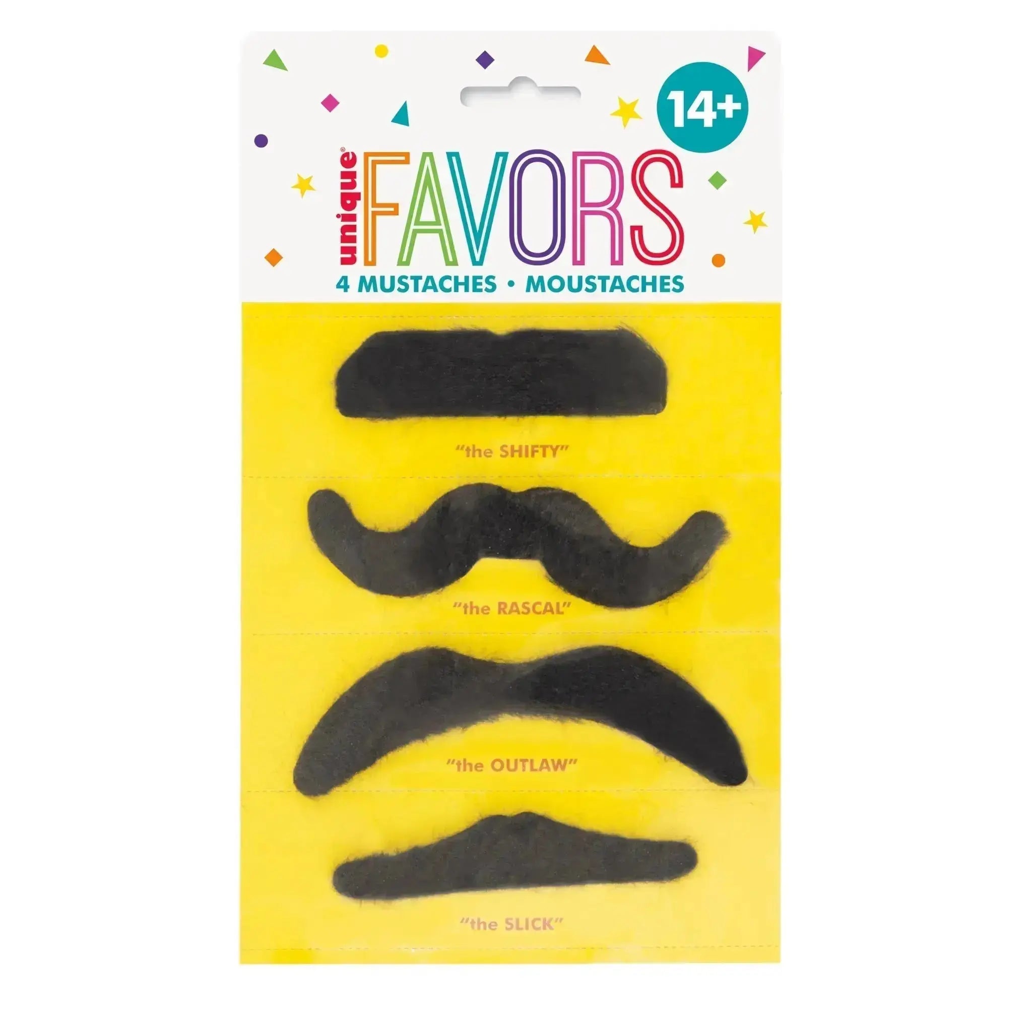 Mustache Favors, 4ct | The Party Hut