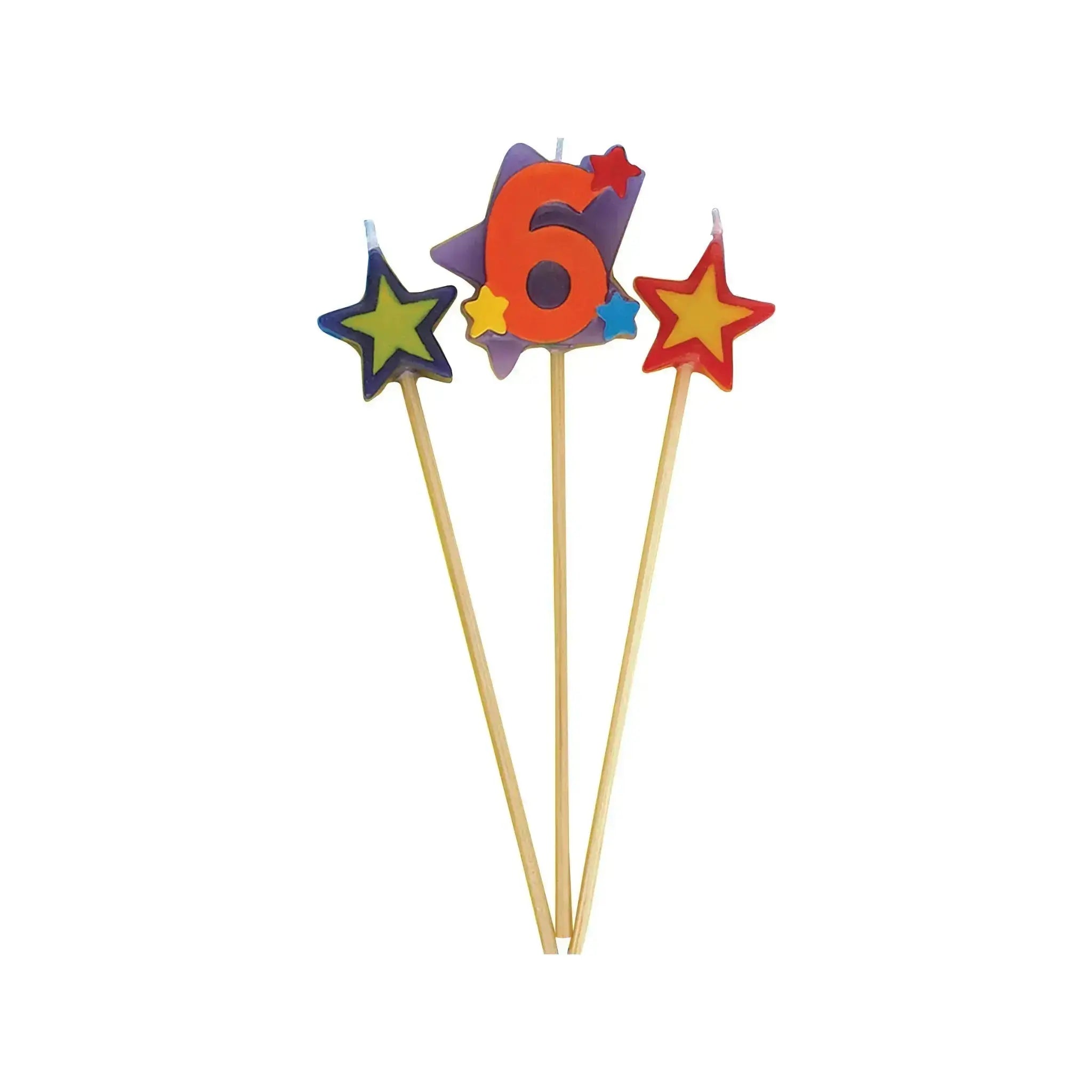 No.6 Birthday Candle Set | The Party Hut