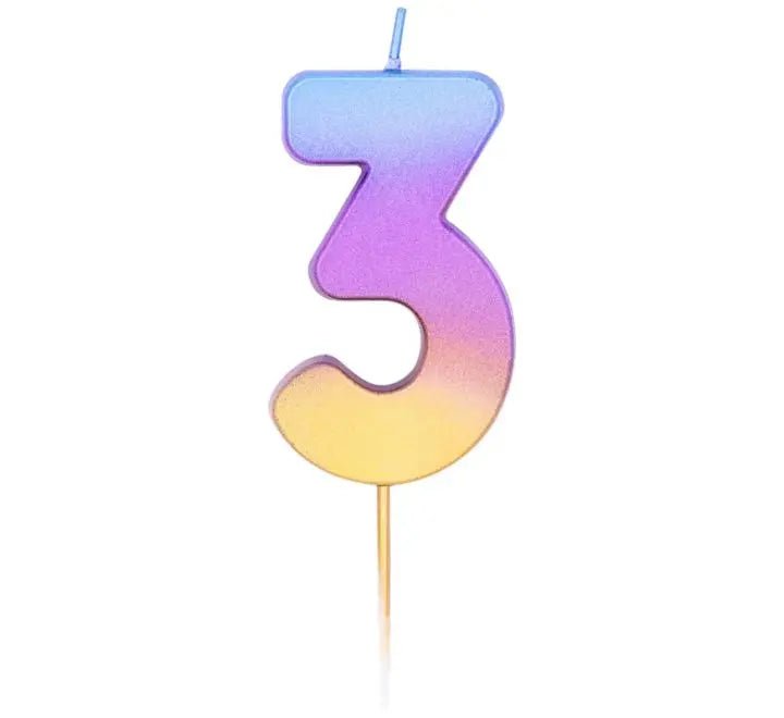 Ombre Cake Numeral Candles | The Party Hut