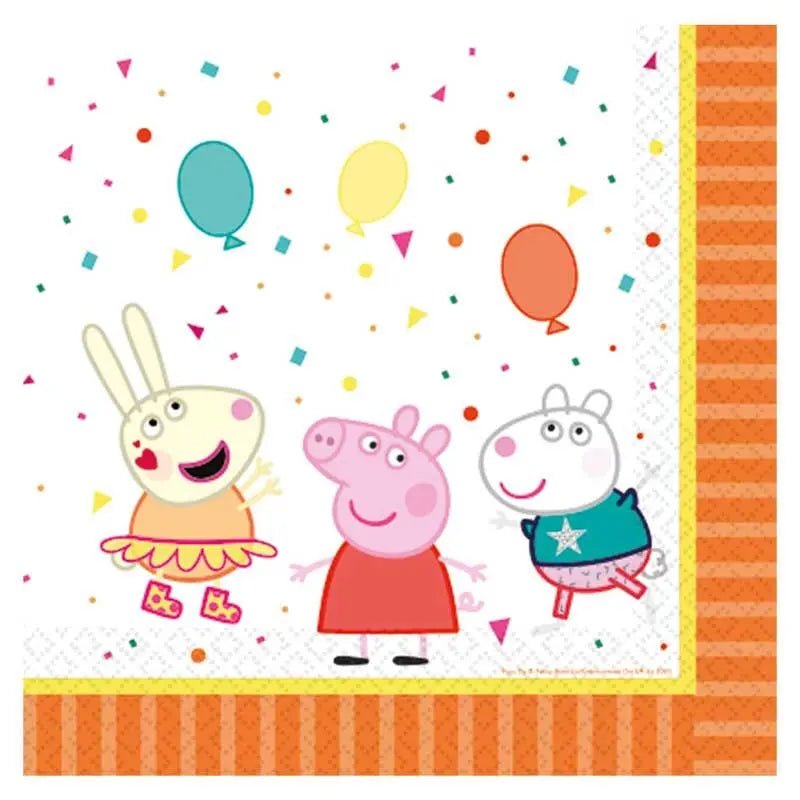 Pack of 16 Peppa Pig Birthday Napkins | The Party Hut