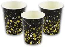 Paper Cups - Black & Gold (8pk) | The Party Hut