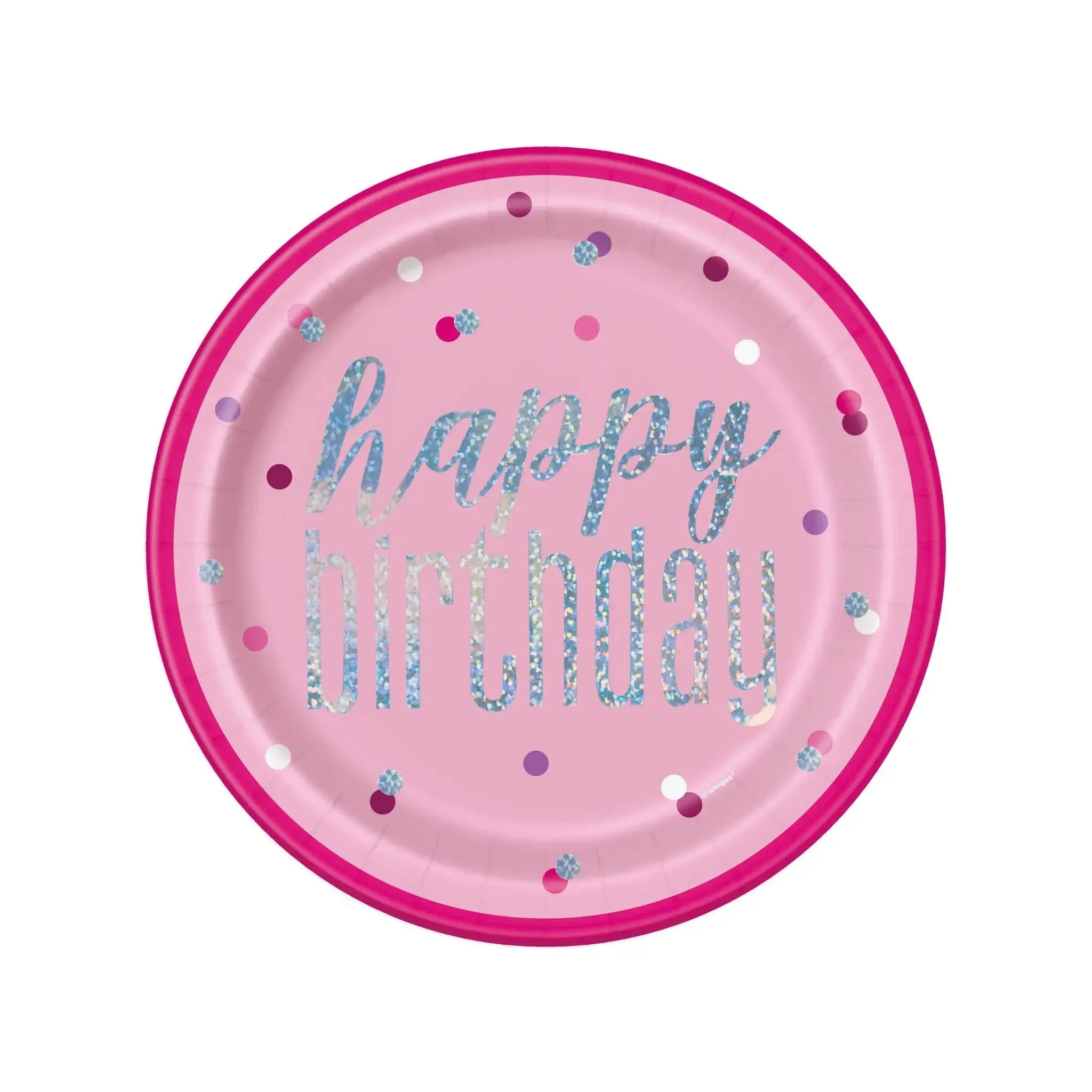 Pink Sparkle Paper Plates (Pack of 8) ✨💗🍽️ | The Party Hut