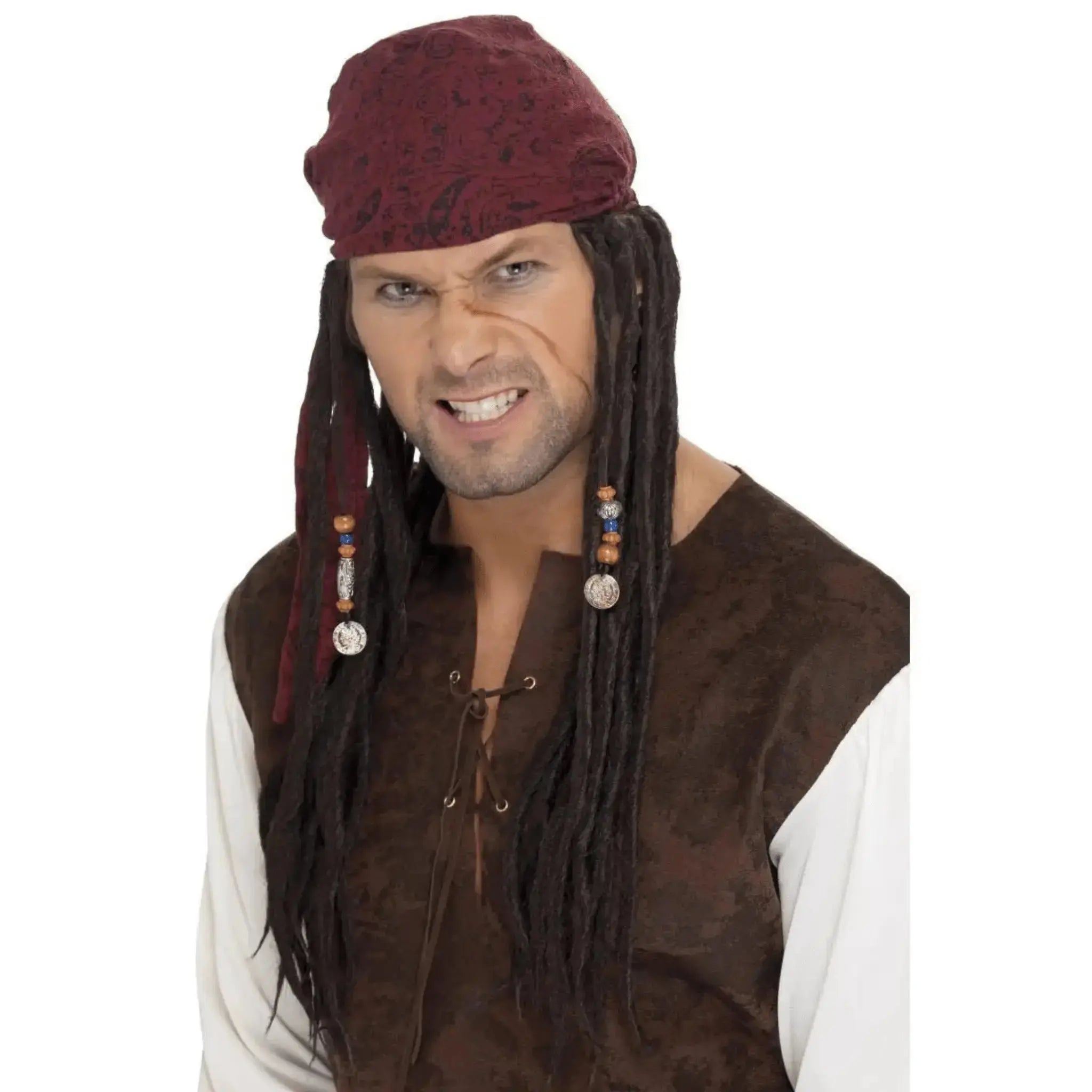 Pirate Wig & Scarf | The Party Hut