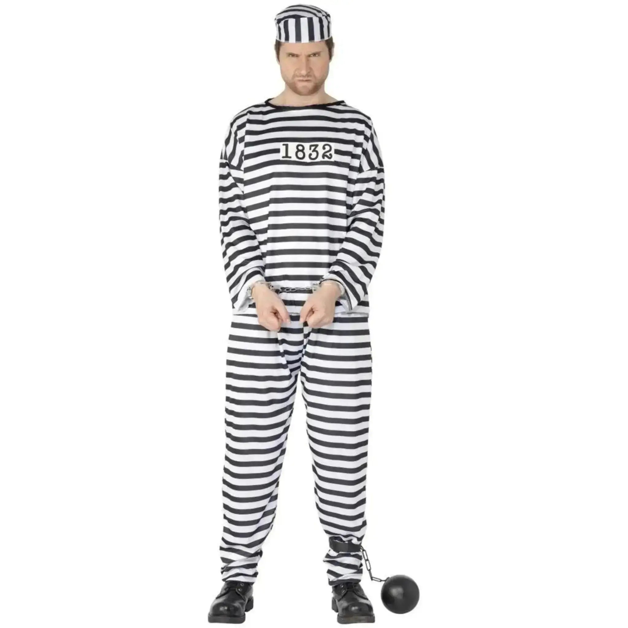 Prisoner Mens Costume | The Party Hut
