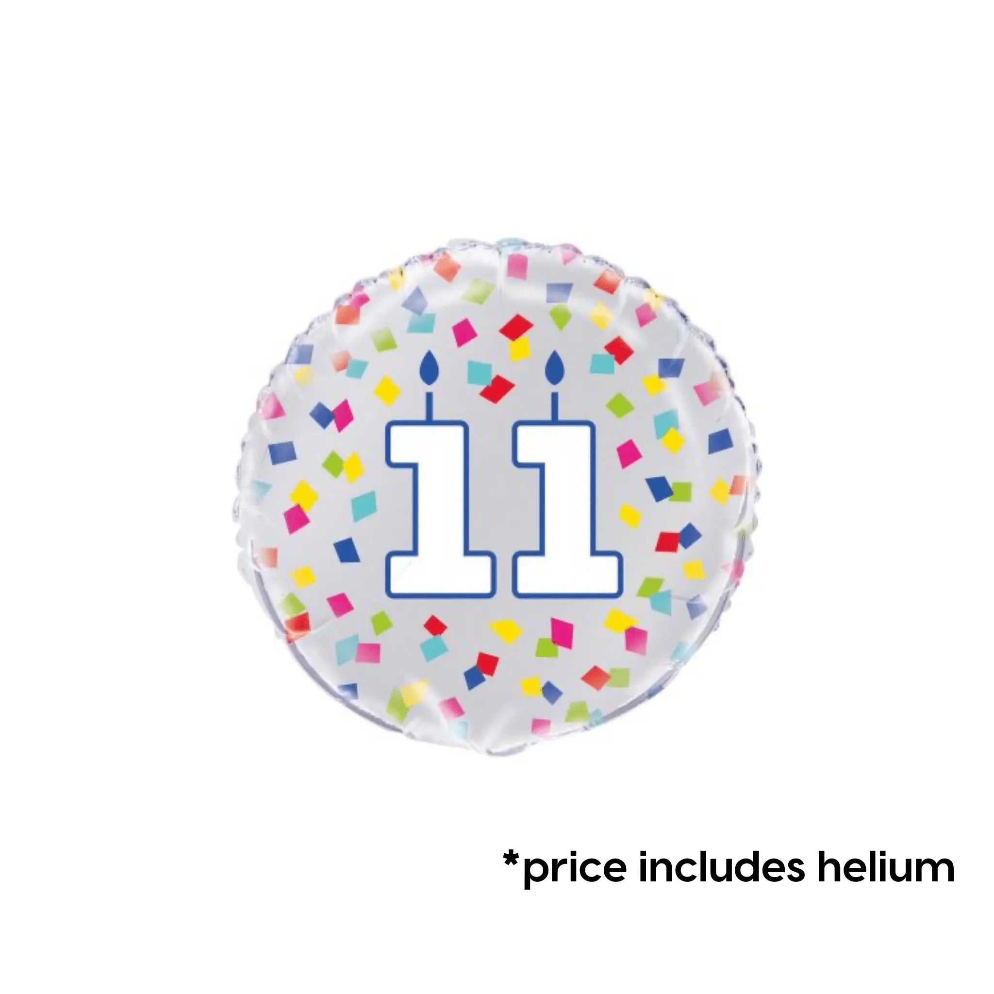 Rainbow Confetti - Age 11 Balloon | The Party Hut