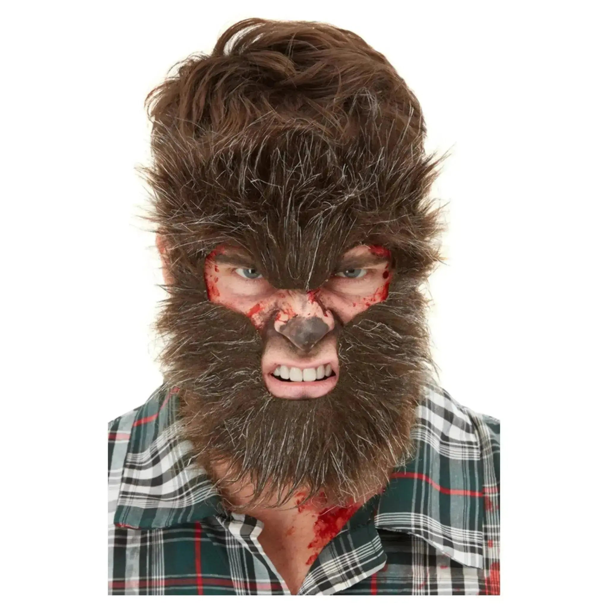 Smiffys Make-Up FX, Werewolf Face Fur | The Party Hut