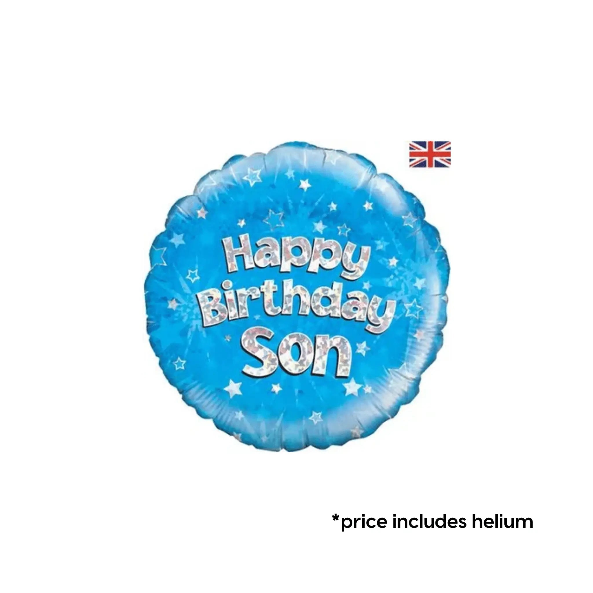 Son Birthday Balloon (Blue Sparkle) | The Party Hut