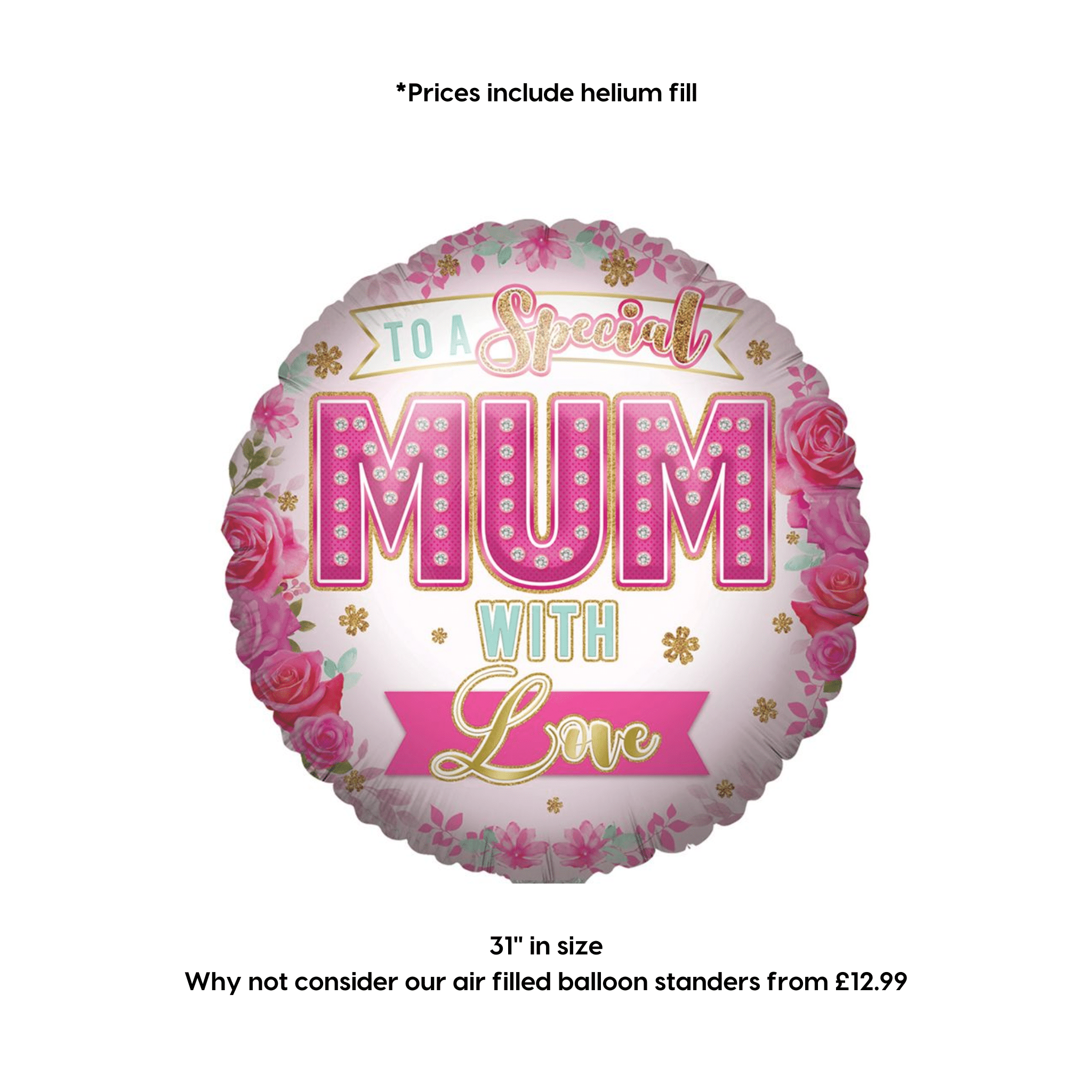 With Love Mum Jumbo Balloon | The Party Hut