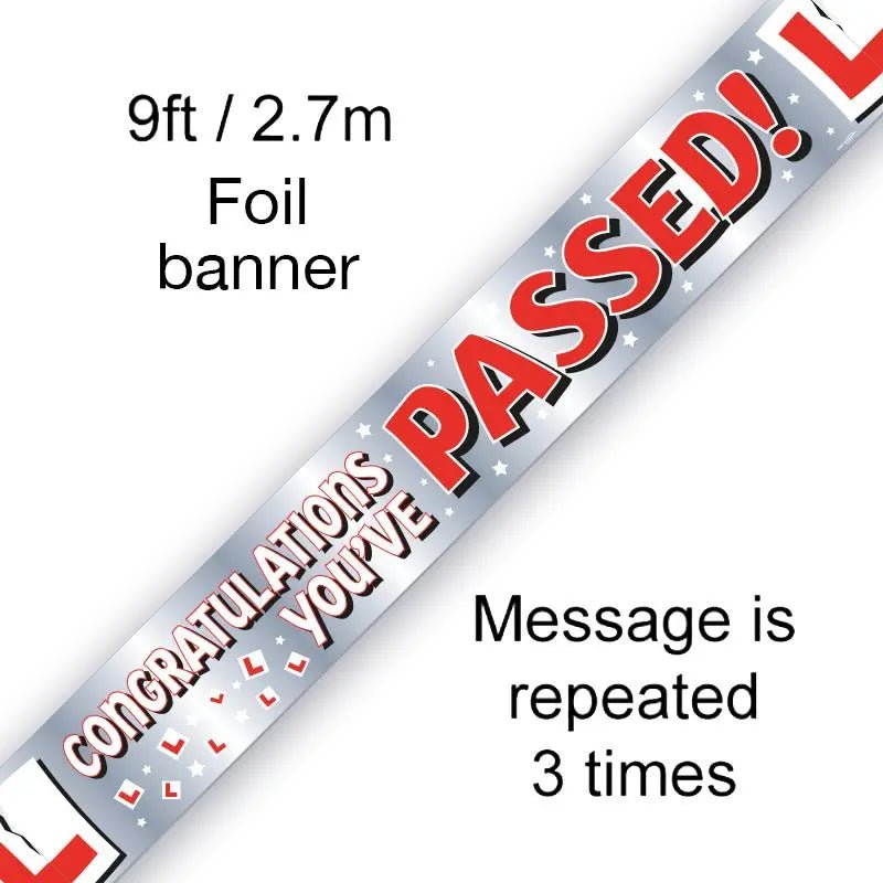 You've Passed Your Driving Test Banner | The Party Hut